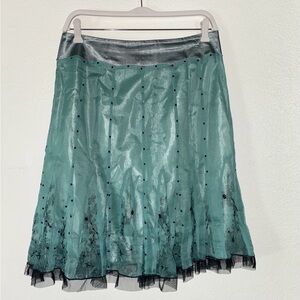 Fairycore Silk Beaded Chiffon Skirt